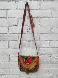 Image 2 of Leather saddle bag yin Yang 