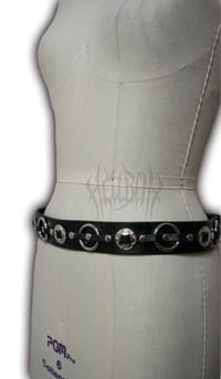 Image 2 of Hellbent O-ring and Concho Leather Belt