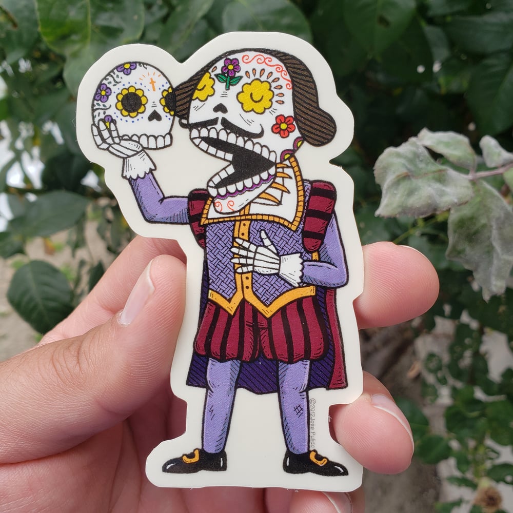 Shakespeare Calavera Vinyl Sticker