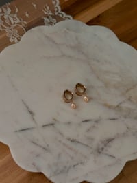 Image 1 of Pink Dainty Pearl Drops (Rose Gold)