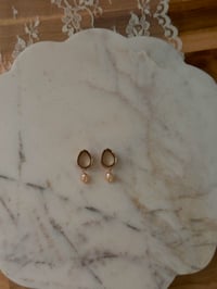 Image 2 of Pink Dainty Pearl Drops (Rose Gold)