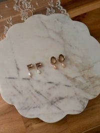 Image 4 of Pink Dainty Pearl Drops (Rose Gold)