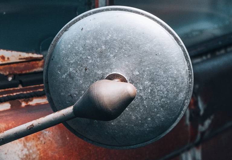 Image of Splitscreen Convex Mirror - Patina'd