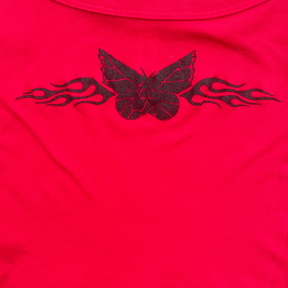 Image of Butterfly Grip Flames- Strapped Tank