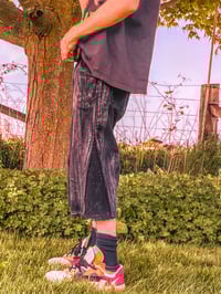 Image 4 of Waxed Denim Shorts