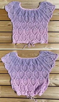Image 2 of Pineapple Top in Purple to Pink Ombré, Size S/M
