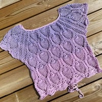 Image 1 of Pineapple Top in Purple to Pink Ombré, Size S/M