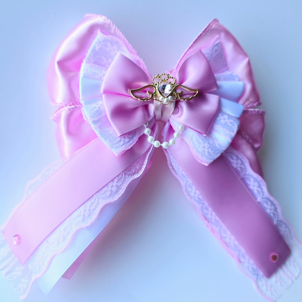 Image of Pink Lace Lightstick Bow