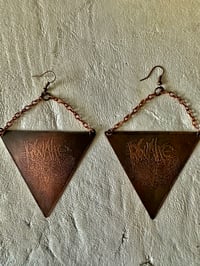 Image 2 of Handmade Solid Copper Earrings