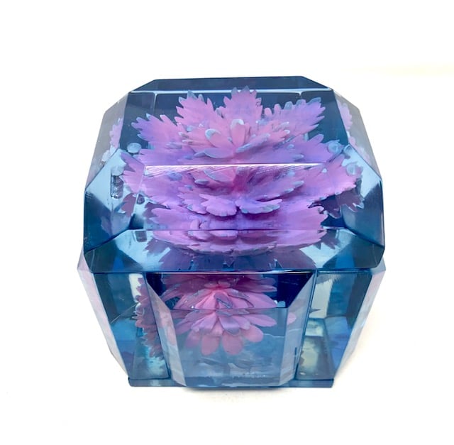 Image of New Painted Petite Box- Underwater Flowers