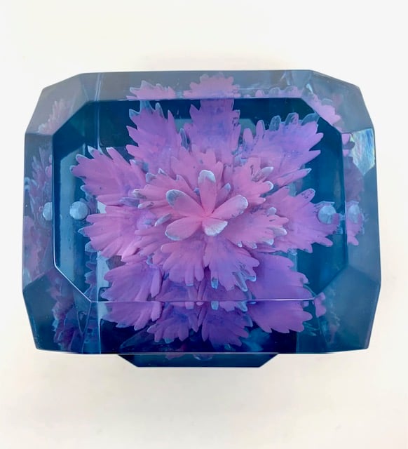 Image of New Painted Petite Box- Underwater Flowers