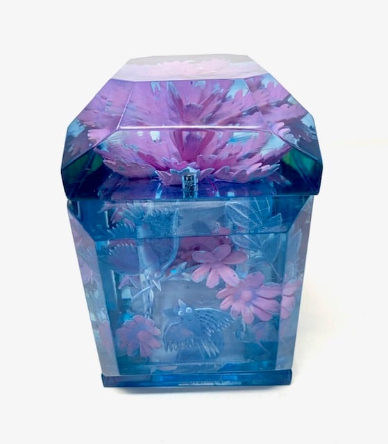 Image of New Painted Petite Box- Underwater Flowers