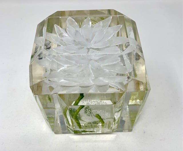 Image of New Clear Floral Petite (with painted leaves and stems) Custom order only