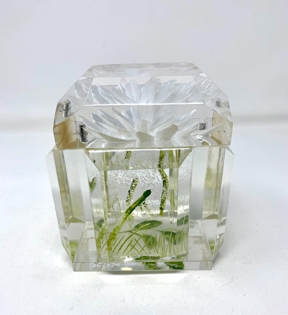Image of New Clear Floral Petite (with painted leaves and stems) Custom order only