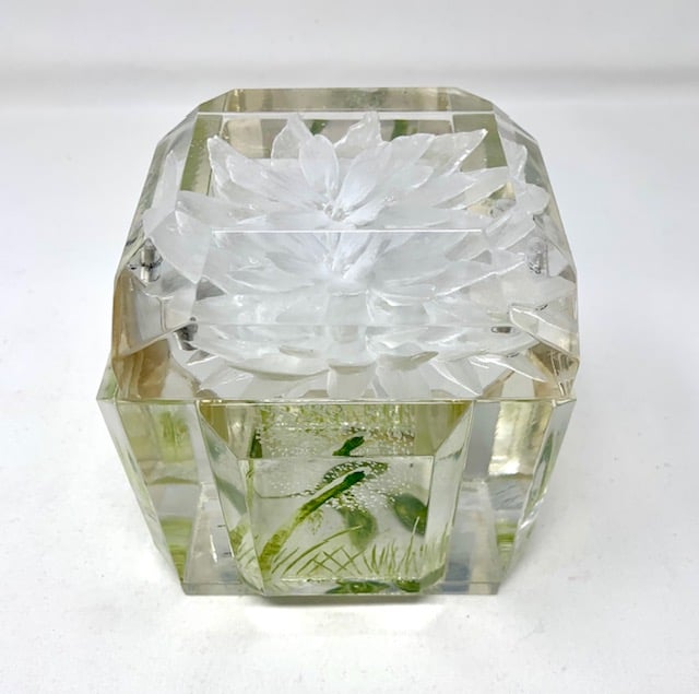 Image of New Clear Floral Petite (with painted leaves and stems) Custom order only