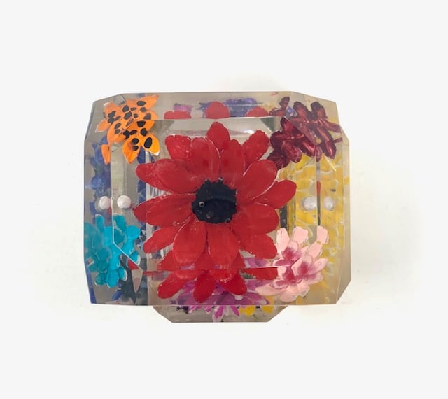 Image of The Classic-Painted Multi Colored Flowers