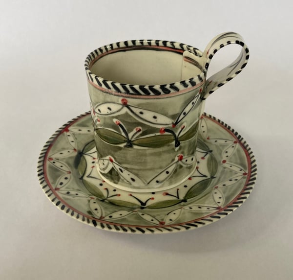 Image of Cup and saucer spotted leaf patten.
