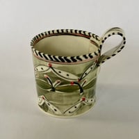 Image 3 of Cup spotted leaf patten, and matching  plate.