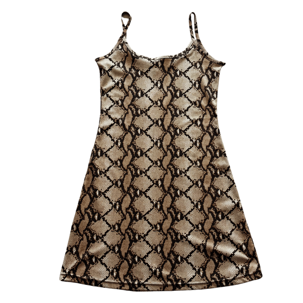 Image of VERSACE SNAKESKIN PRINT DRESS