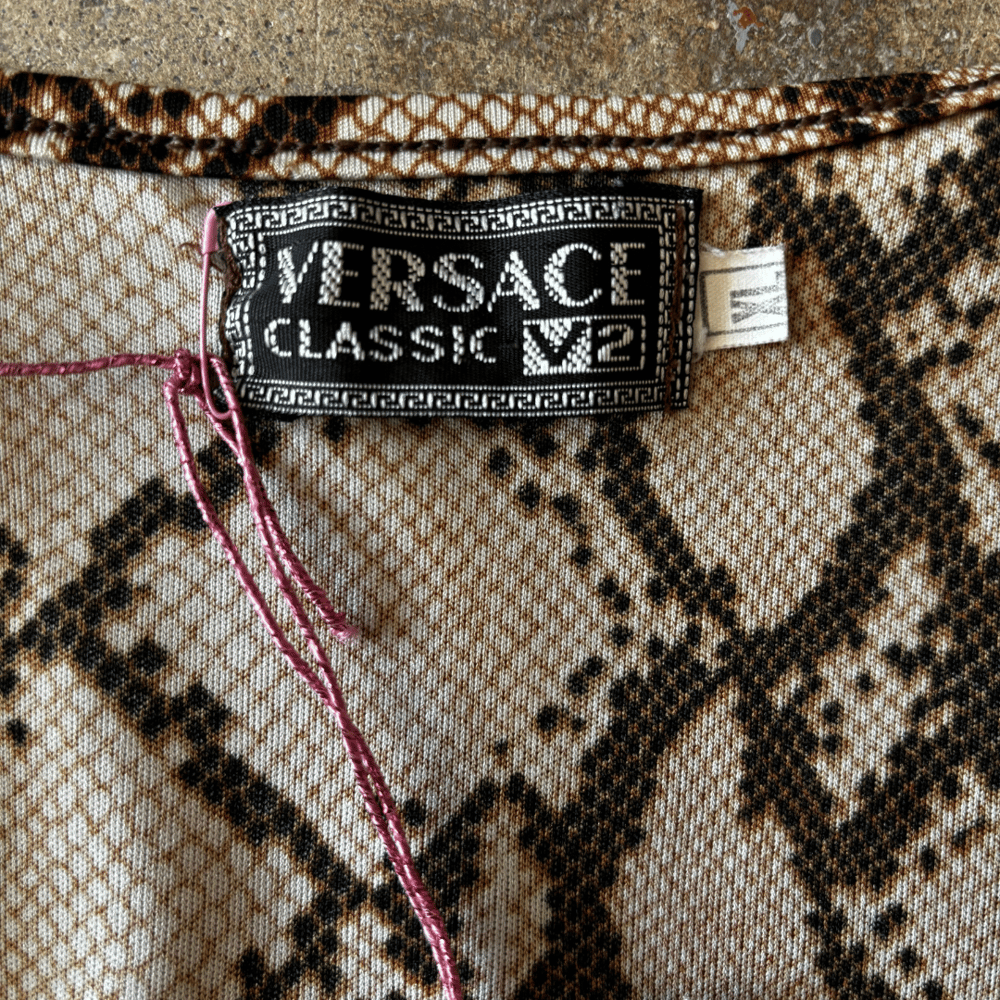 Image of VERSACE SNAKESKIN PRINT DRESS