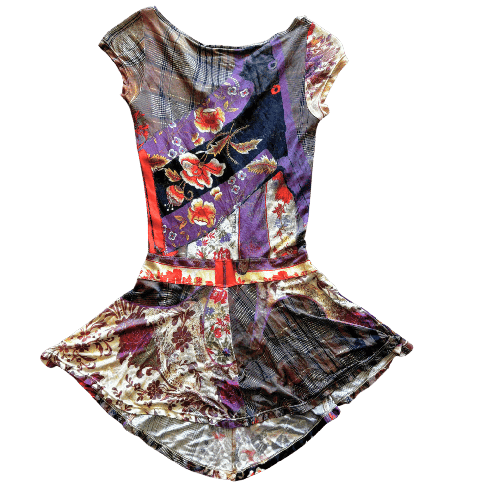 Image of JUST CAVALLI PATCHWORK MINI DRESS
