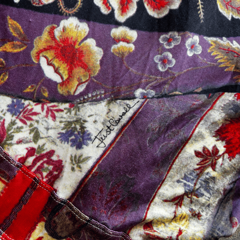 Image of JUST CAVALLI PATCHWORK MINI DRESS