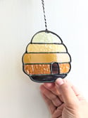 Stained Glass Honey Bee Hive