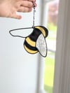 Stained Glass Honey Bee Suncatcher