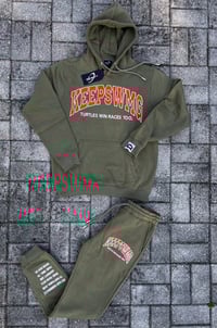 Image 1 of Green Signature Logo Jogger Set 