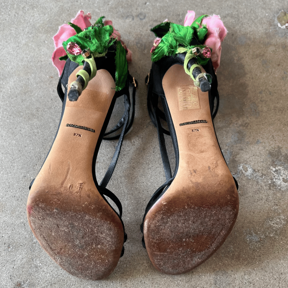 Dolce and gabbana rose heels deals