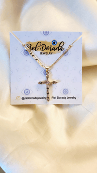 Pink Cross Necklace 