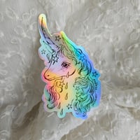 🦄unicorn holo sticker 💖