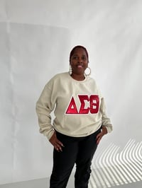 Image 2 of KHAKI SEQUIN CREWNECK ΔΣΘ 