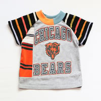 Image 4 of NFL football team chiefs bears 3T 4T 8/10 courtneycourtney patchwork tshirt dress made in chicago