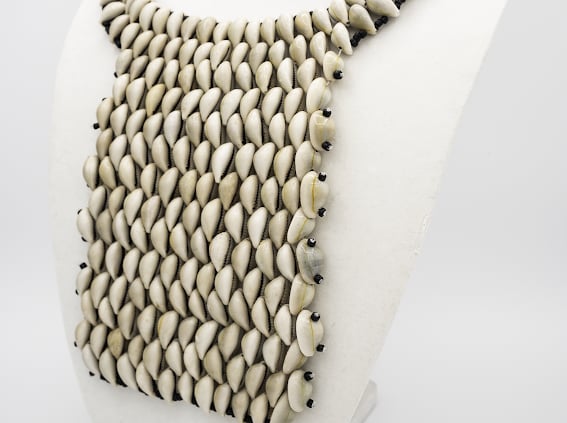 Image of Cowrie Shell Rectangle Statement Necklace