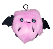 Image of Eerie the light pink Floof Monster KEYCHAIN
