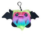 Image of Neon Rainbow Floof Monster KEYCHAIN