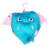 Image of Bubbleyum the blue Floof Monster KEYCHAIN