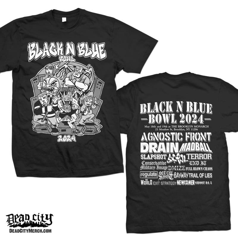 Dead City Merchandise — BLACK N' BLUE BOWL 2024 TShirt