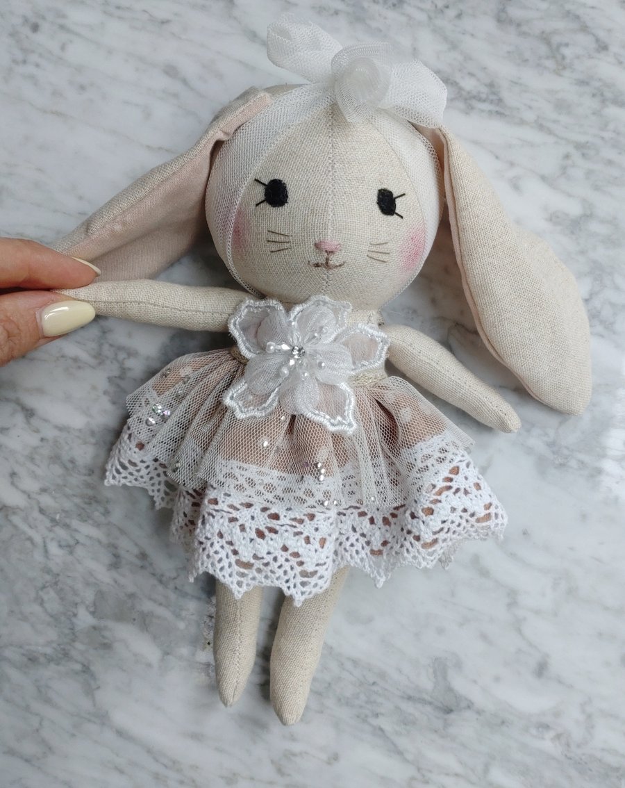 Image of Little Bunny white lace