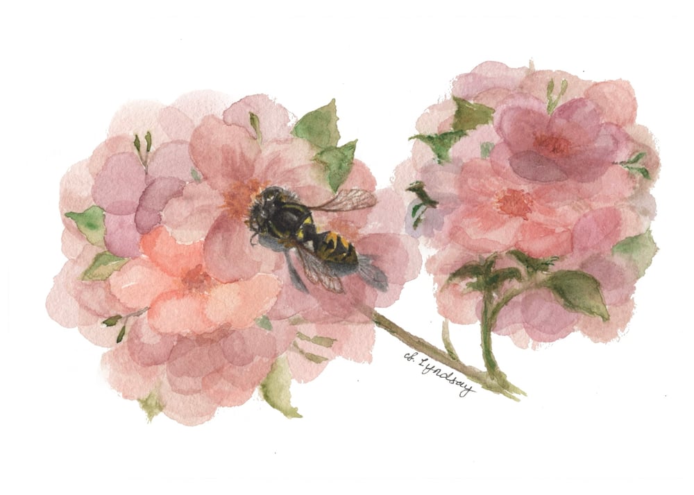 Image of Little Visitor - Original 5x7