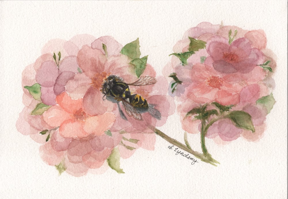 Image of Little Visitor - Original 5x7