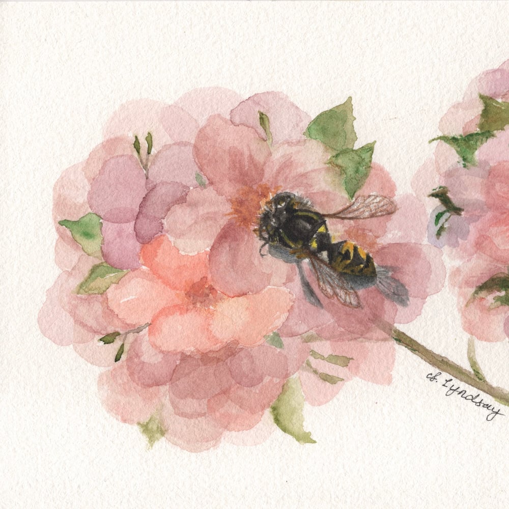 Image of Little Visitor - Original 5x7