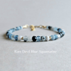 'Azure' Devil Blue Aquamarine gemstone bracelet