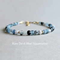 Image 1 of 'Azure' Devil Blue Aquamarine gemstone bracelet