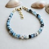 'Azure' Devil Blue Aquamarine gemstone bracelet