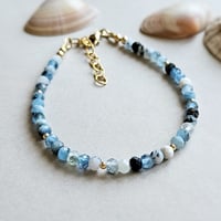 Image 4 of 'Azure' Devil Blue Aquamarine gemstone bracelet