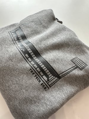 Image of The Tech End  Unisex Sweatshirt and Hoodies in Heather Grey 