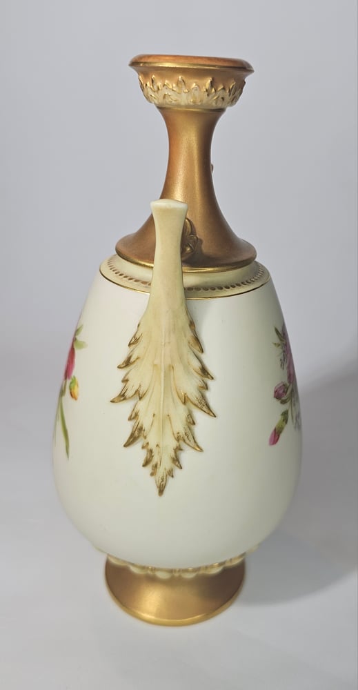 Image of Royal Worcester Vase decorated with flowers