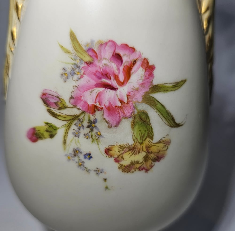 Image of Royal Worcester Vase decorated with flowers
